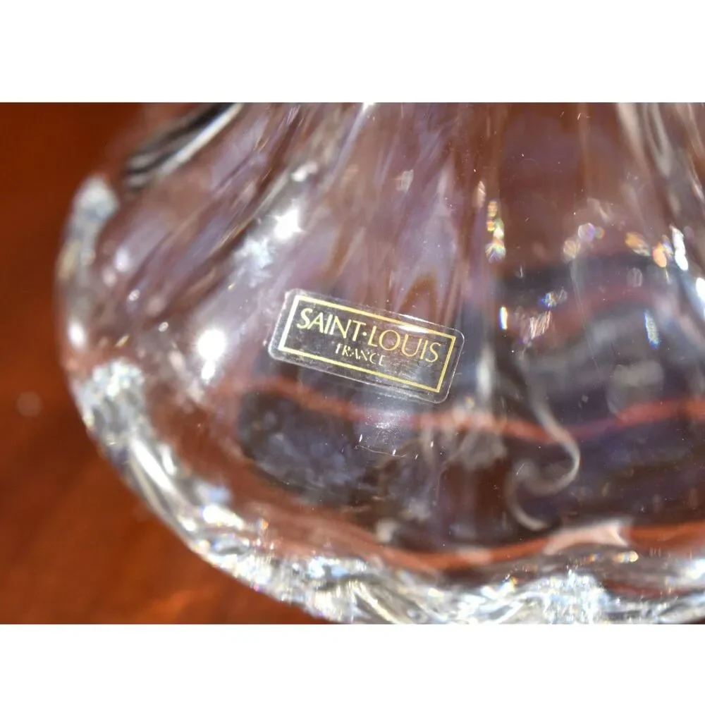 Saint Louis Crystal Touraine Vase – 10 cm Diameter x 9.5 cm Height
